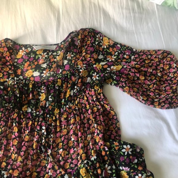 Zara Floral-Sheer Dress - Picture 3 of 5